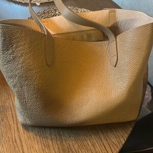 Tan Leather Cuyana tote